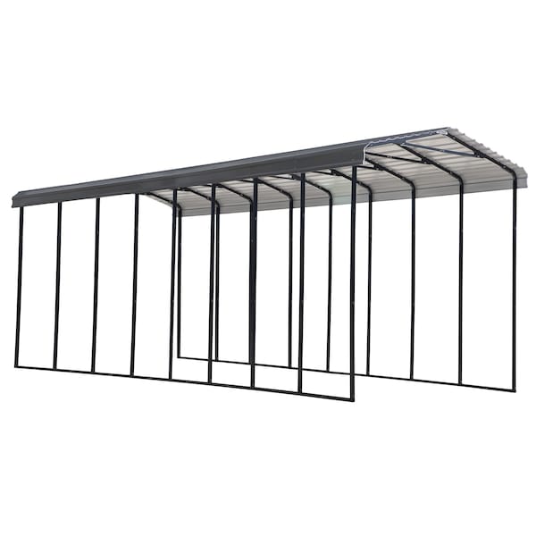 Arrow Carport, 14x38x14, Charcoal